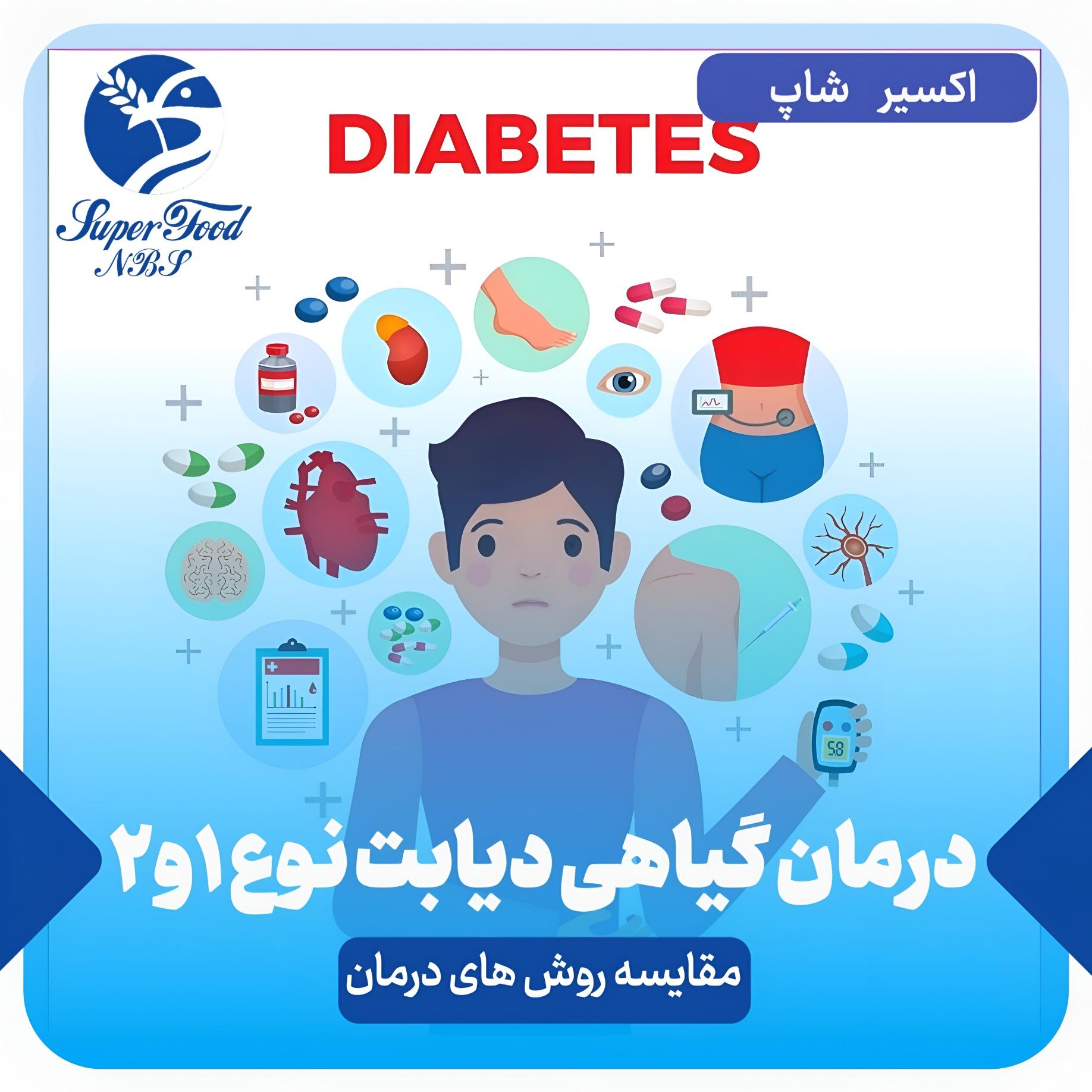 درمان گیاهی دیابت نوع 1 و 2 + مقایسه روش های درمان